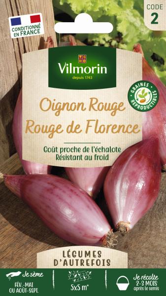 Potagères - Oignon Rossa di Firenze (Rouge Long de Florence race Simiane) - Légumes d'Autrefois - PACKAGING_RECTO